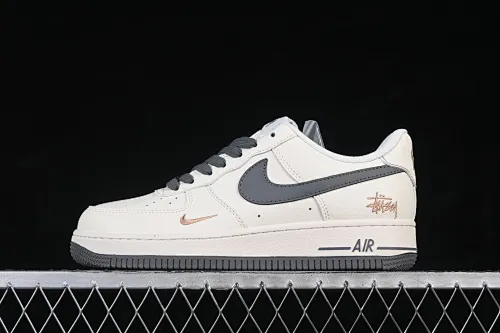 All categories Nk Air Force 1 Air Force series Nk Air Force 1 Low Air Force low-top Nike Air Force 1'07 Low Stusi co-branded rice dark gray gold label Air Force 1 low-top casual sneakers XX3168-223